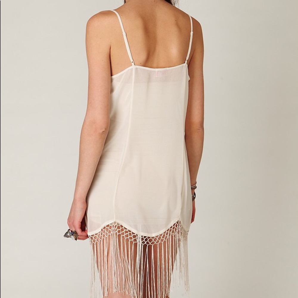 Free People ✨ Fringe Slip Dress (White/Creme)